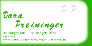 dora preininger business card